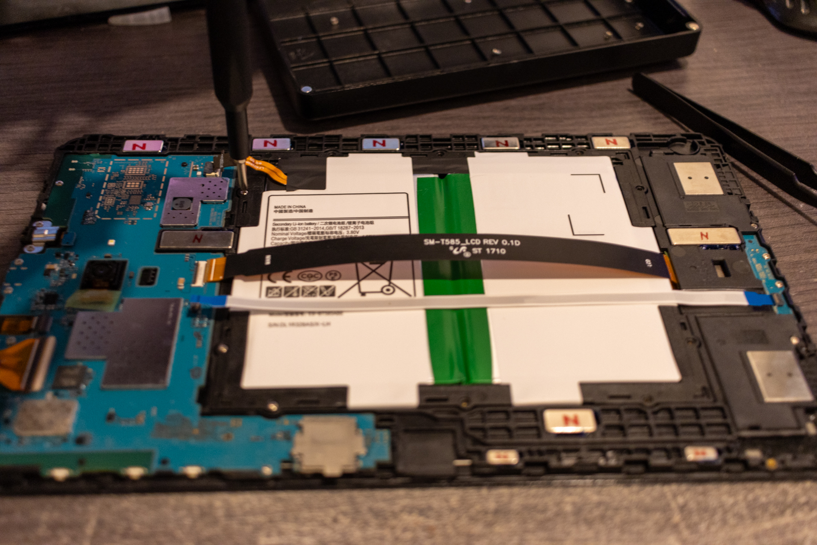 Exemple de réparation d'une tablette Samsung